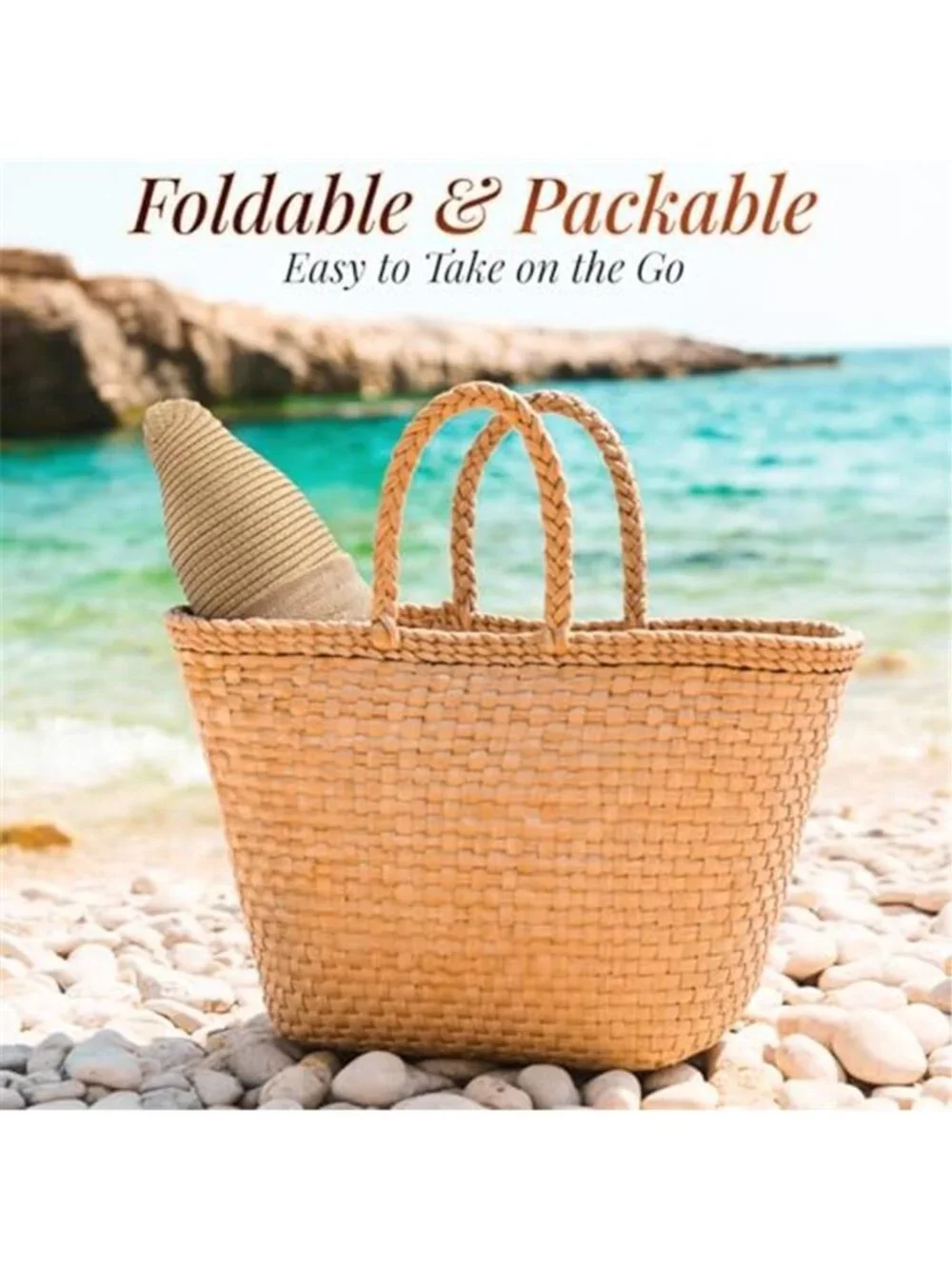 Sun Hats for Women Straw Beach Hat UV Sun Protection Foldable Bowknot Sun